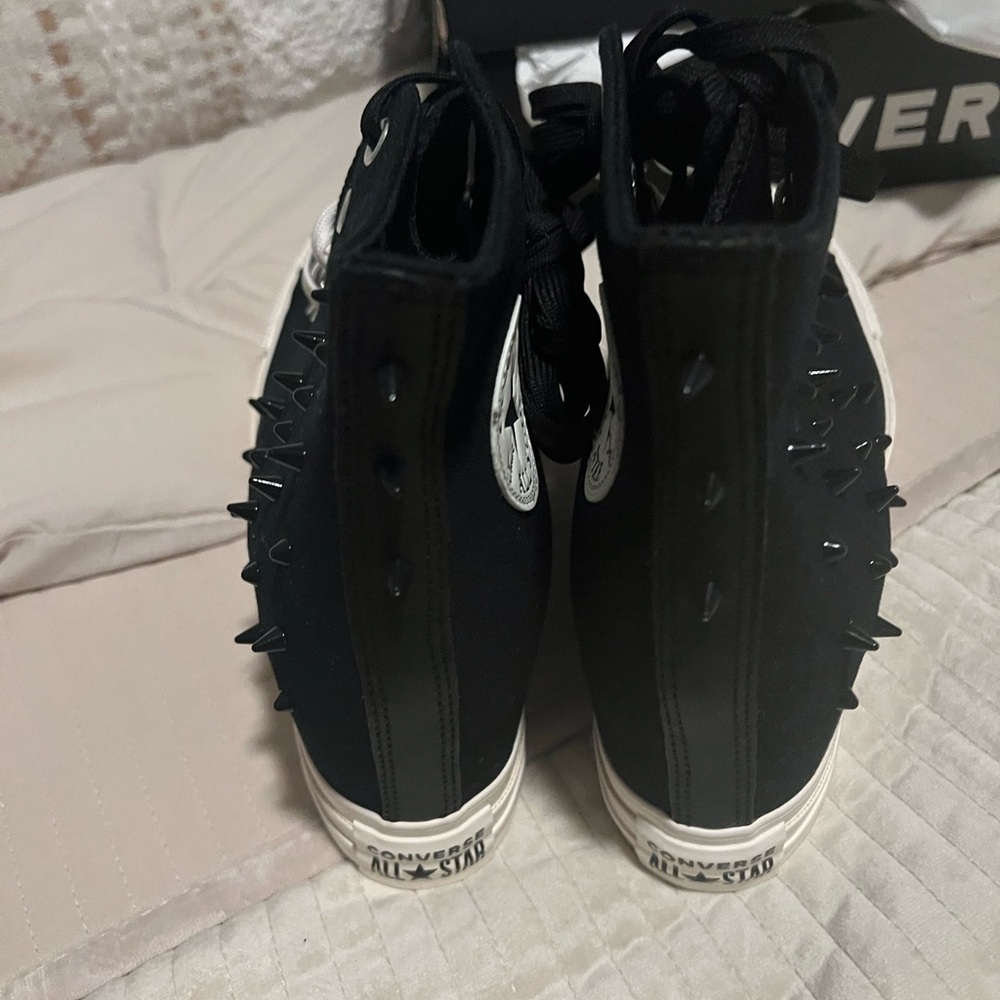 New Converse Black High-Tops with White Sole and Studs - Picture 14 of 16
